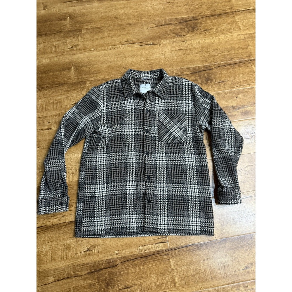 Larsson & Co Men's Houndstooth Shacket (Shirt/Jacket) Scandinavian Sz Large